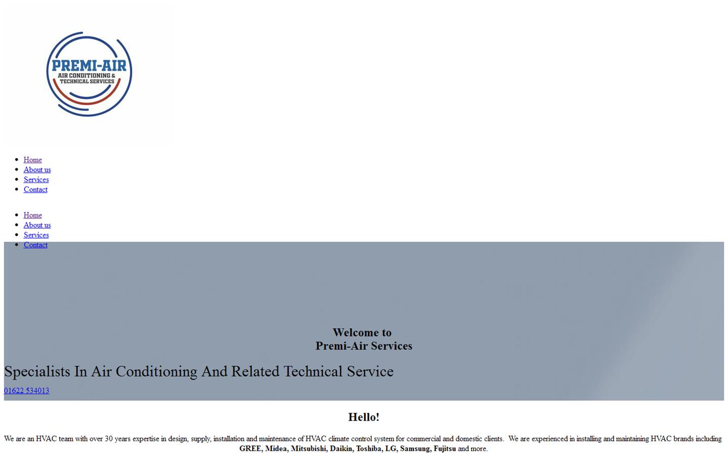 Premi-Air Services Website