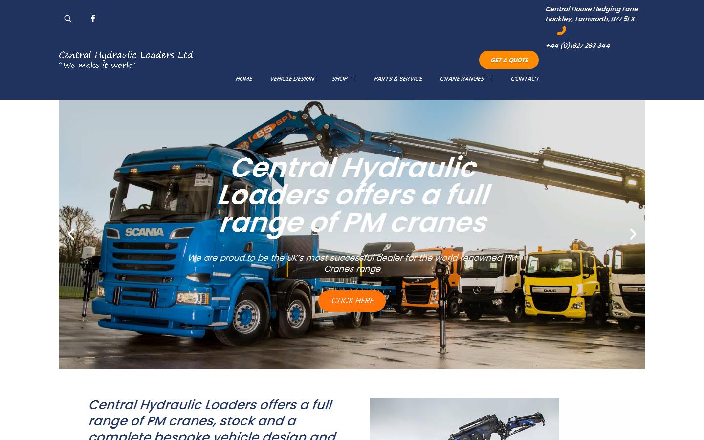 Central Hydraulic Loaders Ltd Website