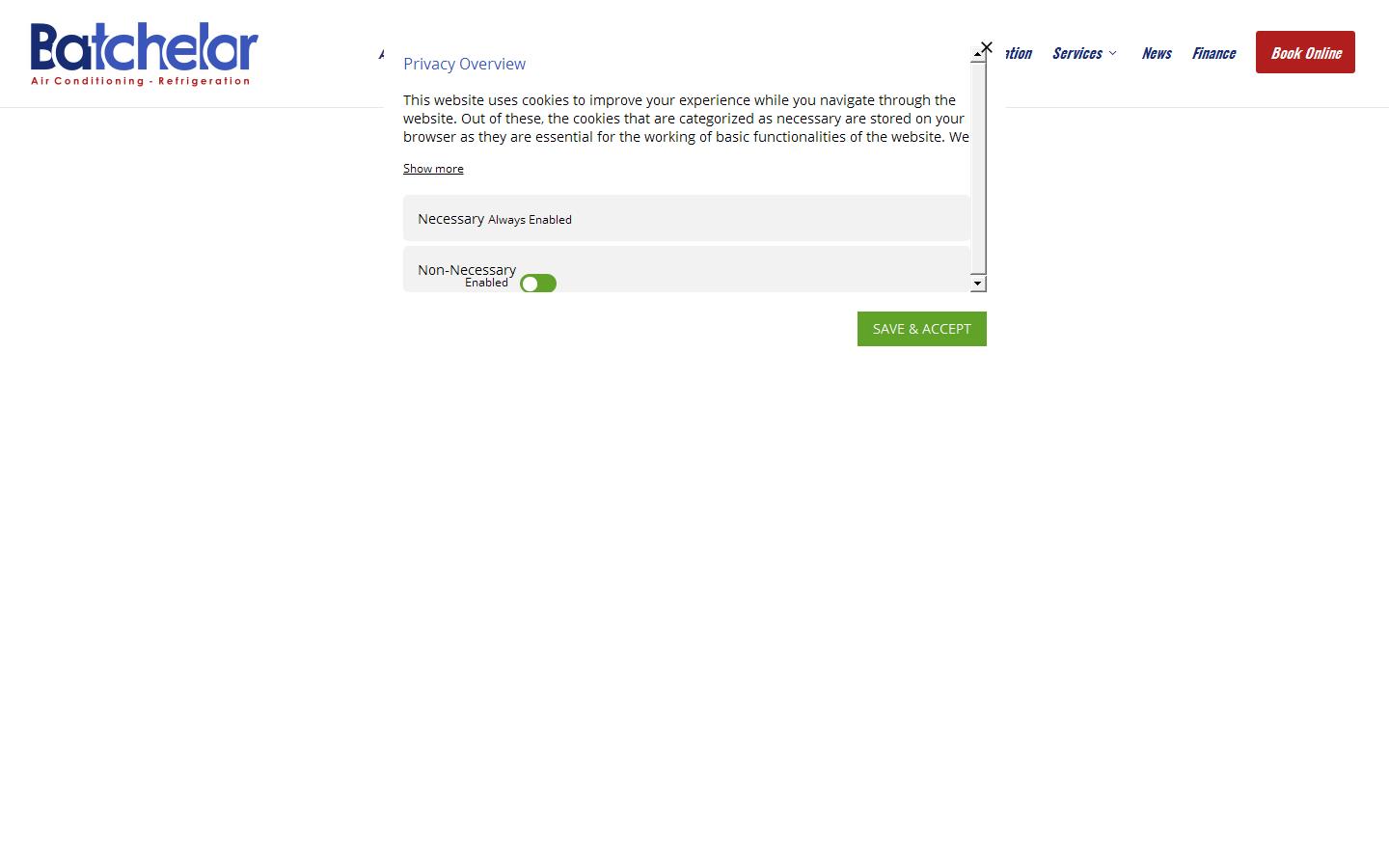 Batchelor Air Conditioning & Refrigeration Website