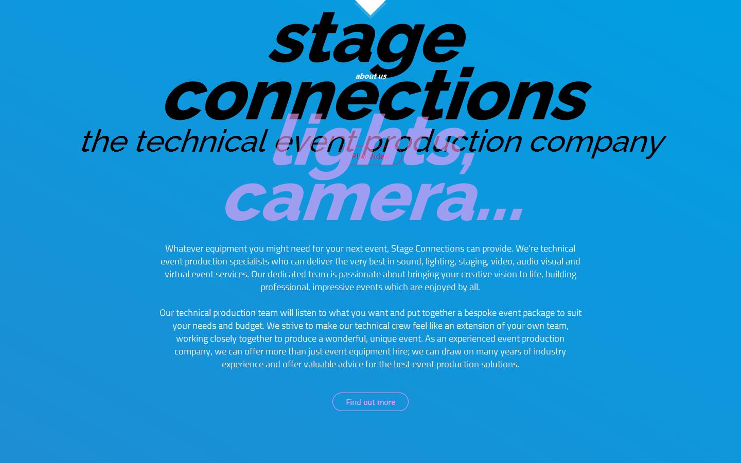 Stage Connections Website