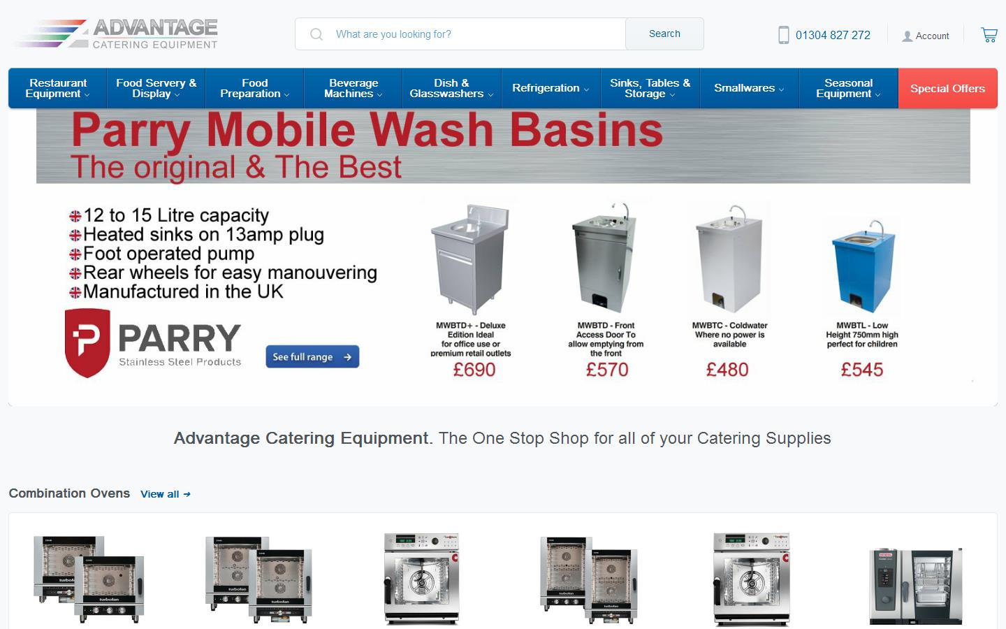 Advantage Catering Equipment Ltd Website