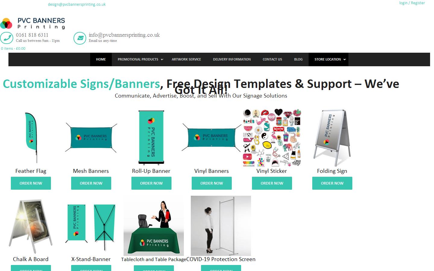 PVC Banners Printing Website