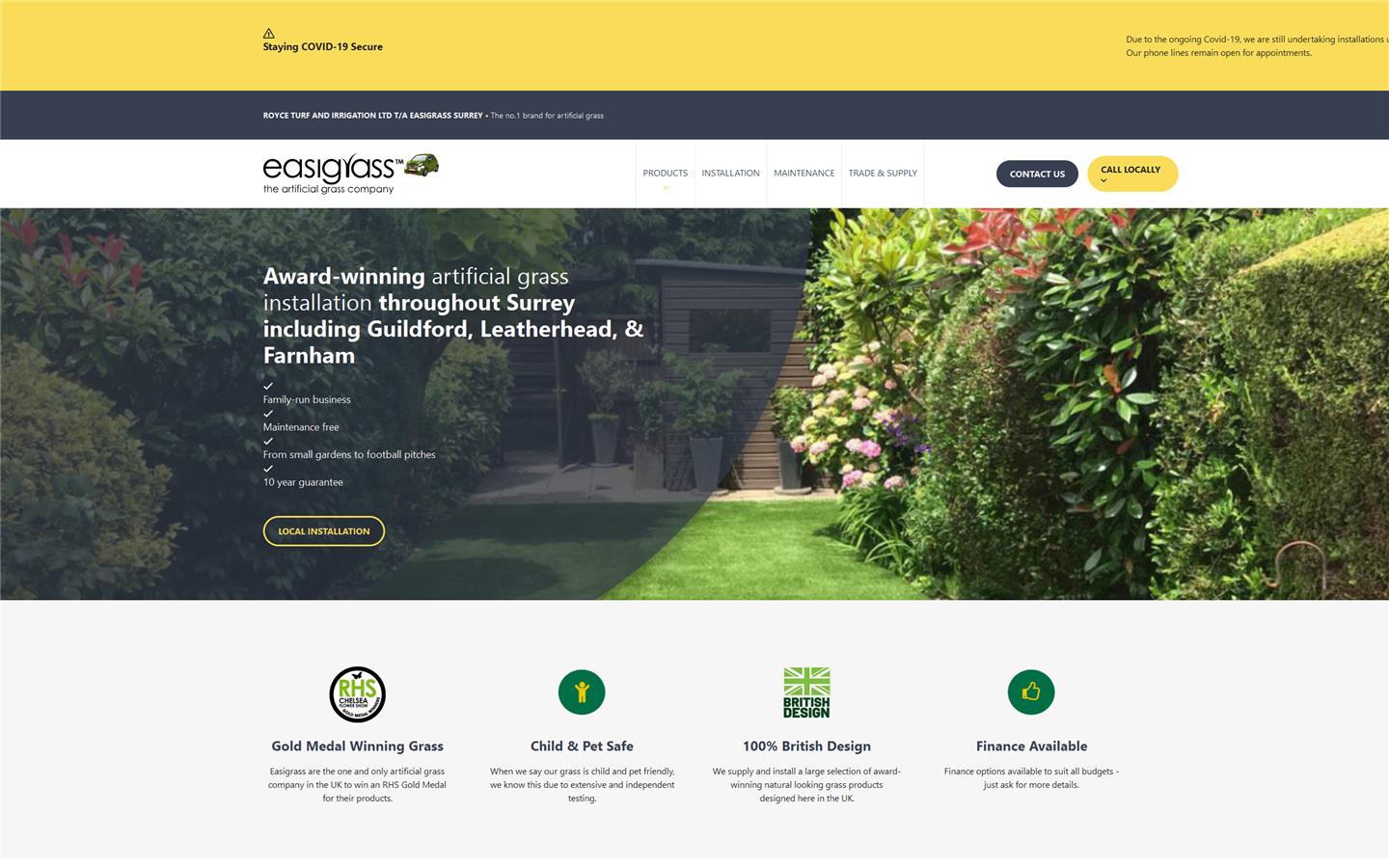 Easigrass Surrey Website