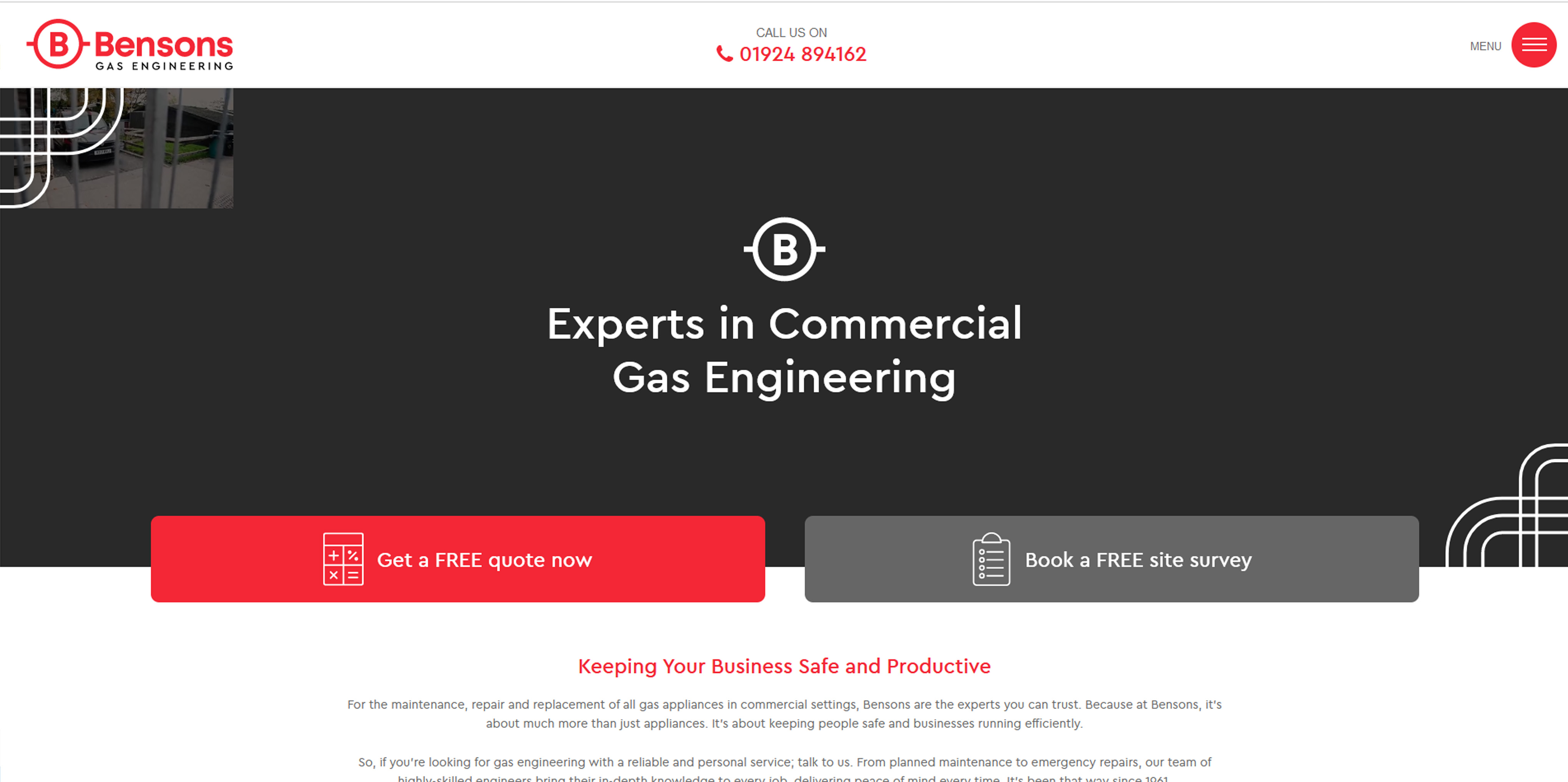 Bensons Gas Website