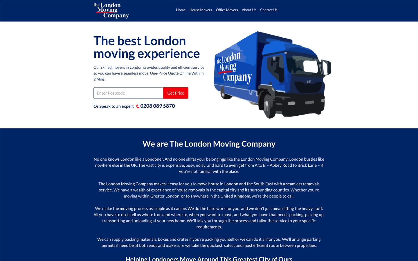 The London Moving Company Website