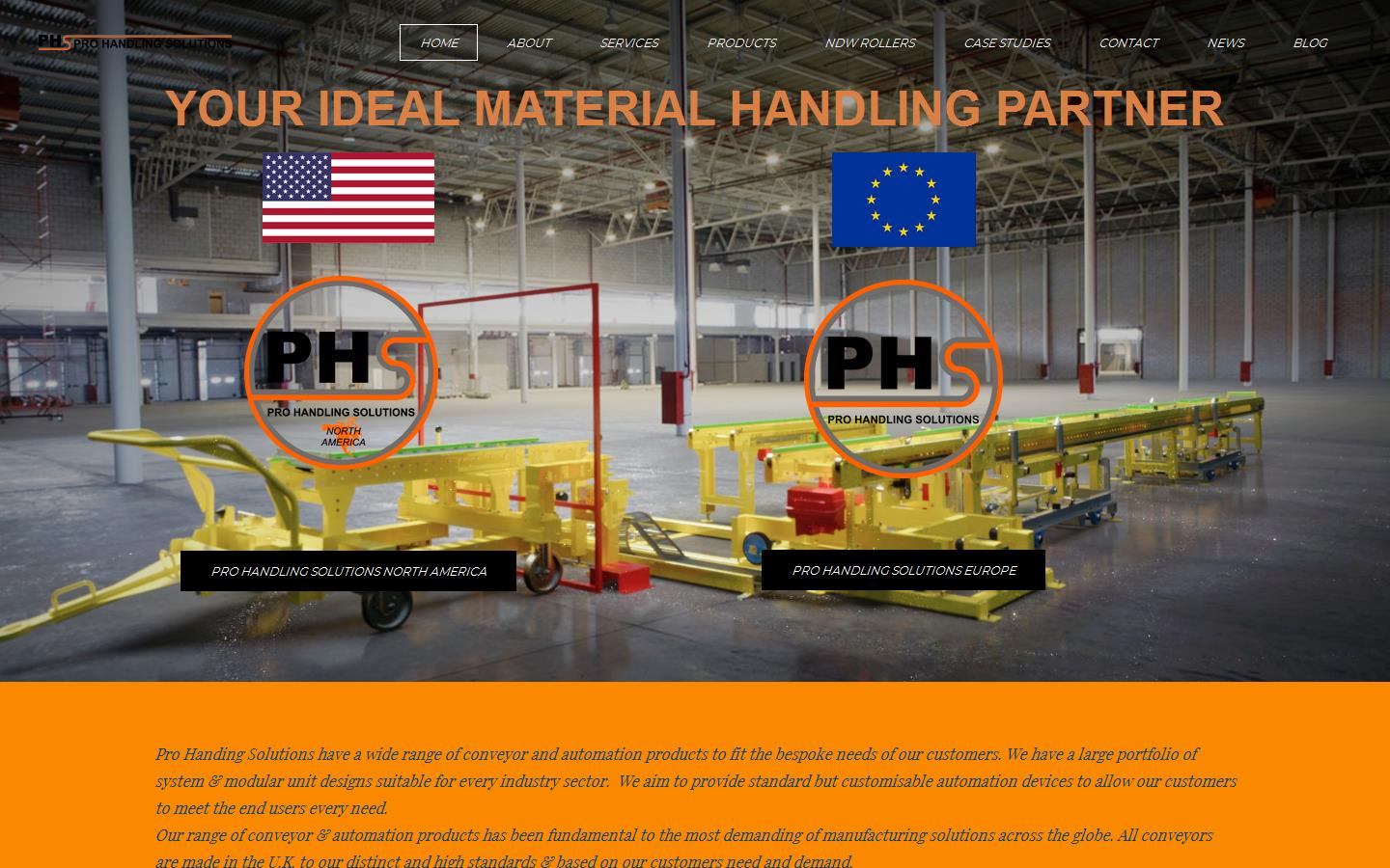 Pro Handling Solutions Ltd Website