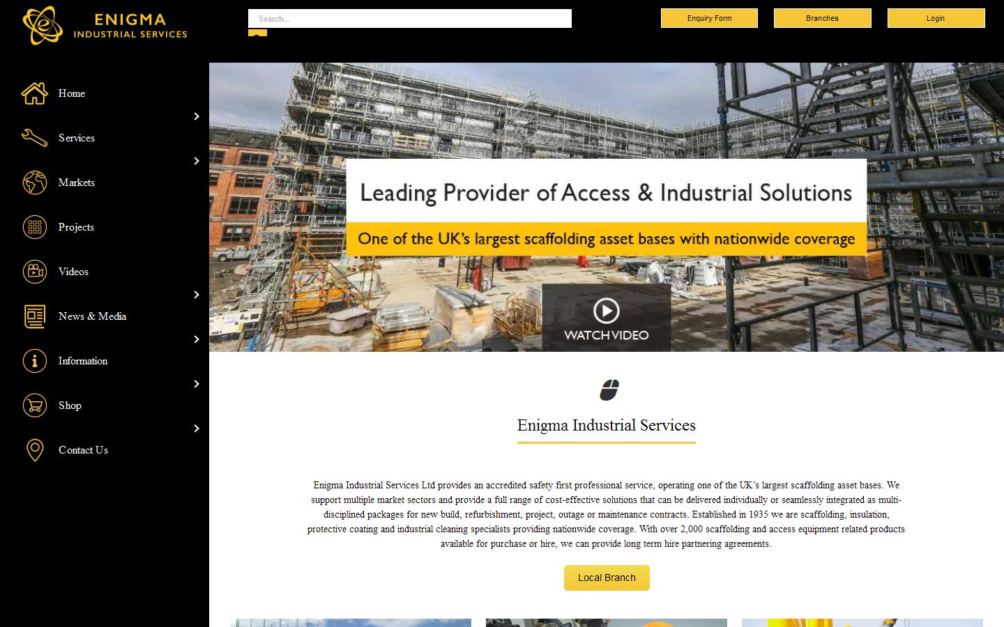 Enigma Industrial Services Ltd Website