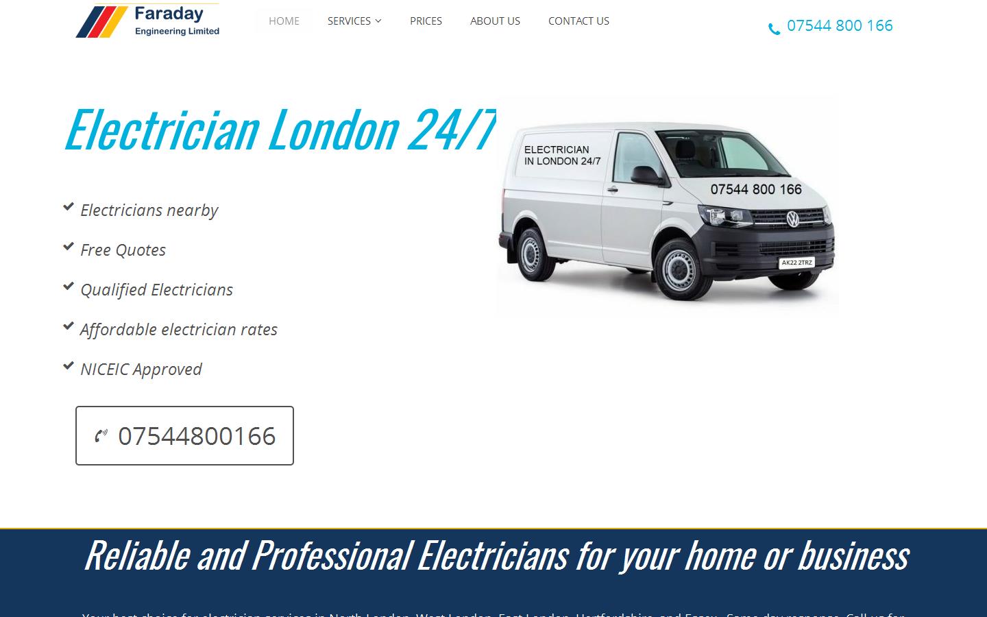 Faraday Engineering Limited Website
