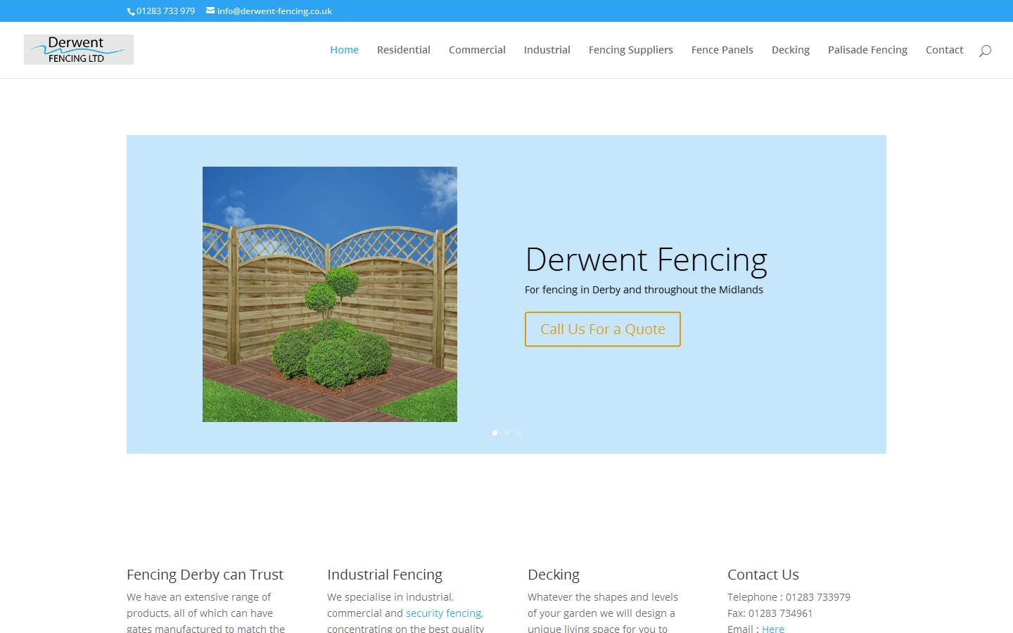 Derwent Fencing Ltd Website