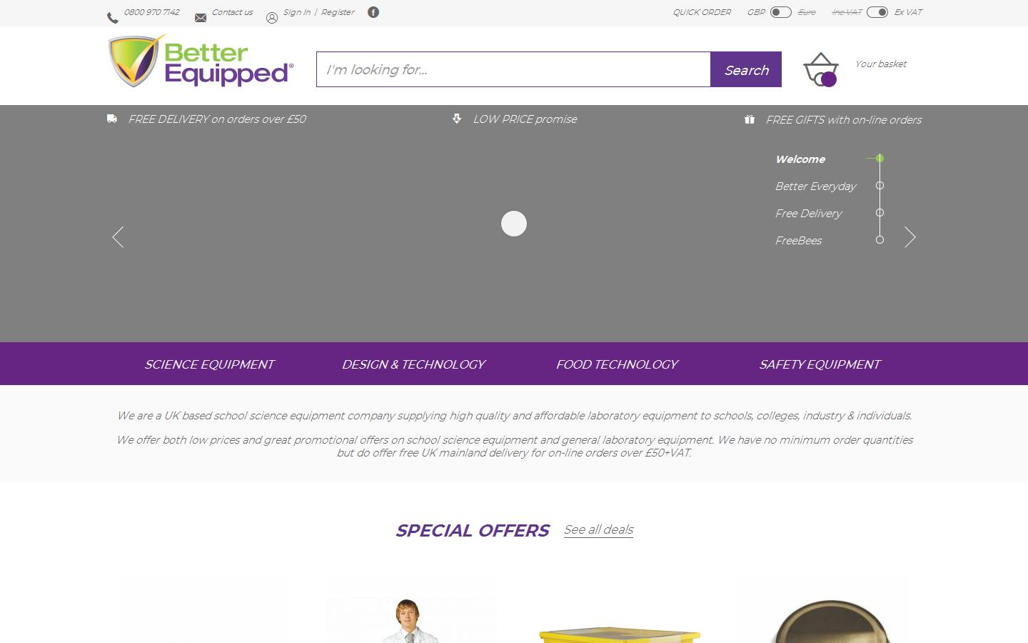 Better Equipped Educational Supplies Ltd Website