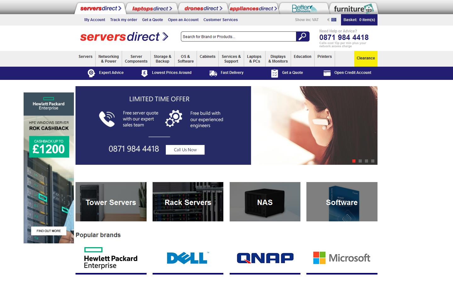 Servers Direct Website