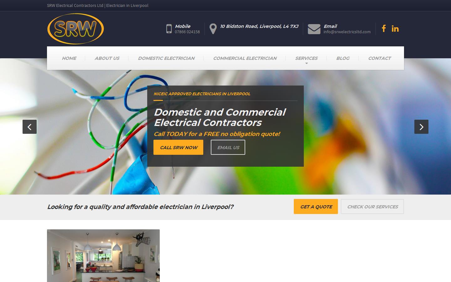 SRW Electrical Contractors Ltd Website