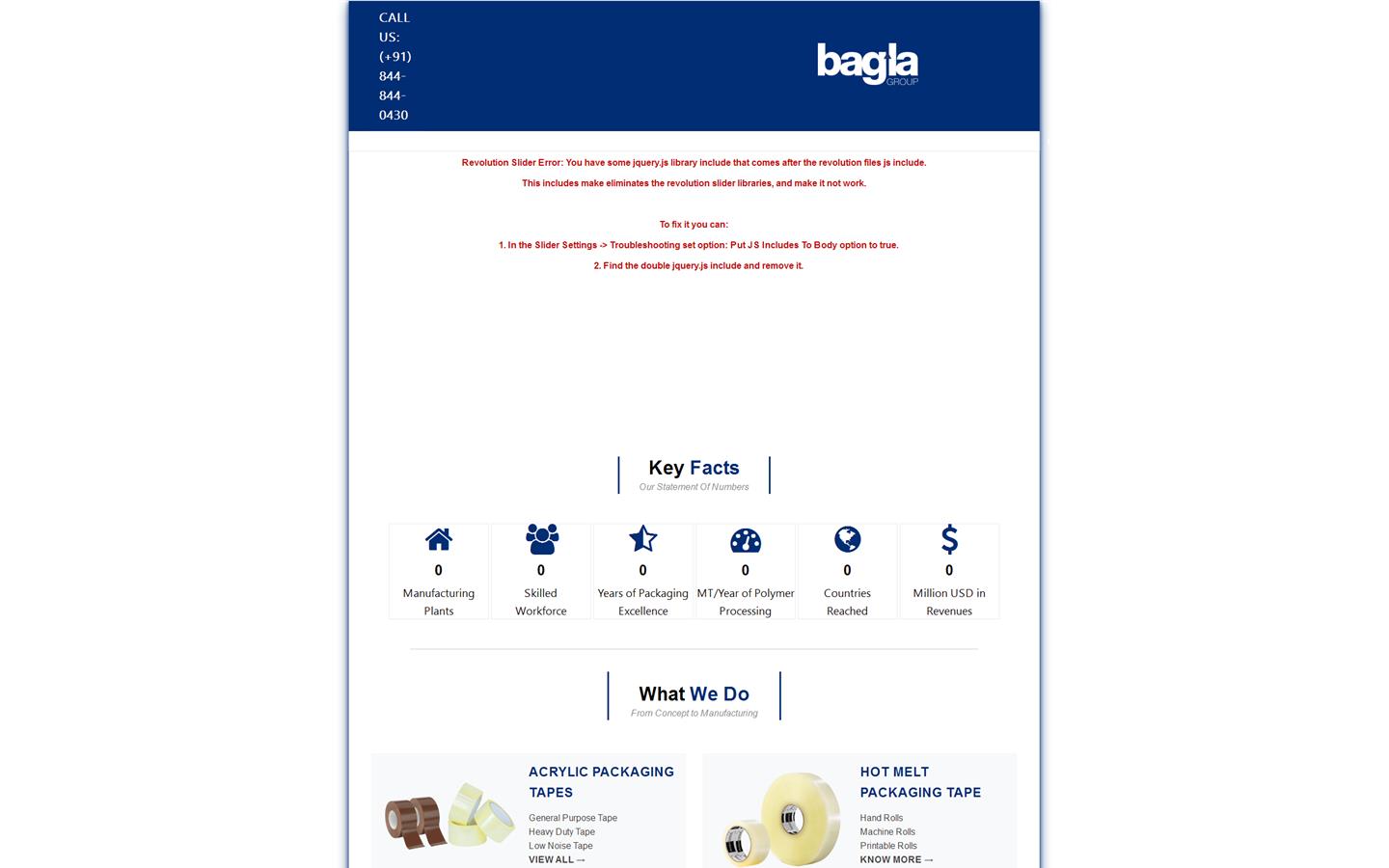 Bagla Group - Kraft Paper Tape Website