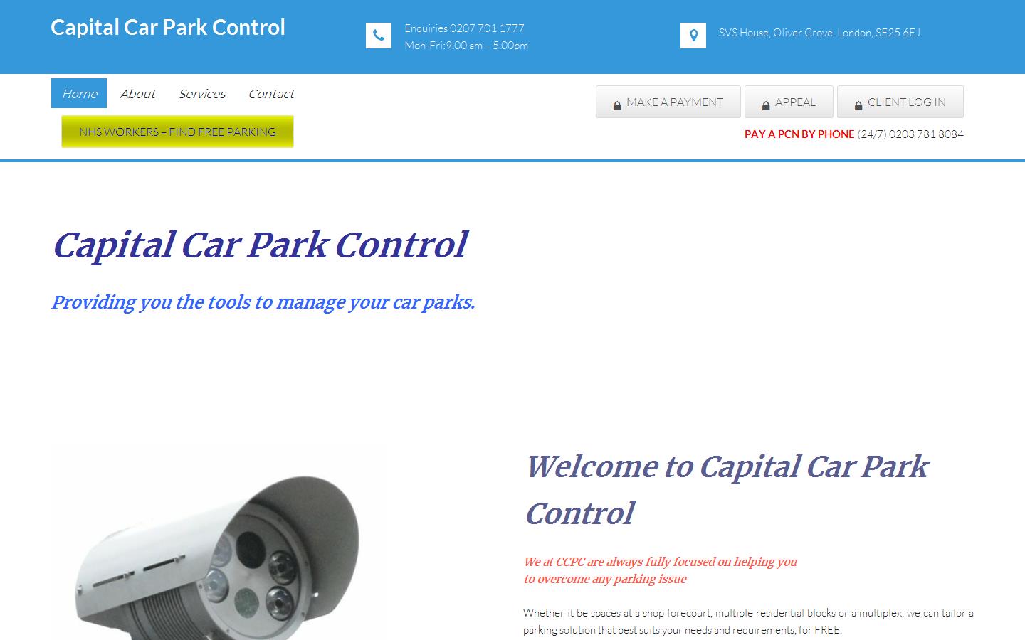 Capital Car Park Control Website