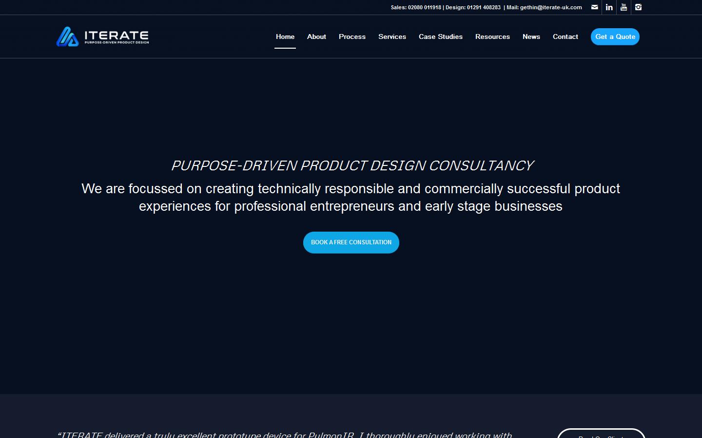 ITERATE Design and Innovation Ltd Website