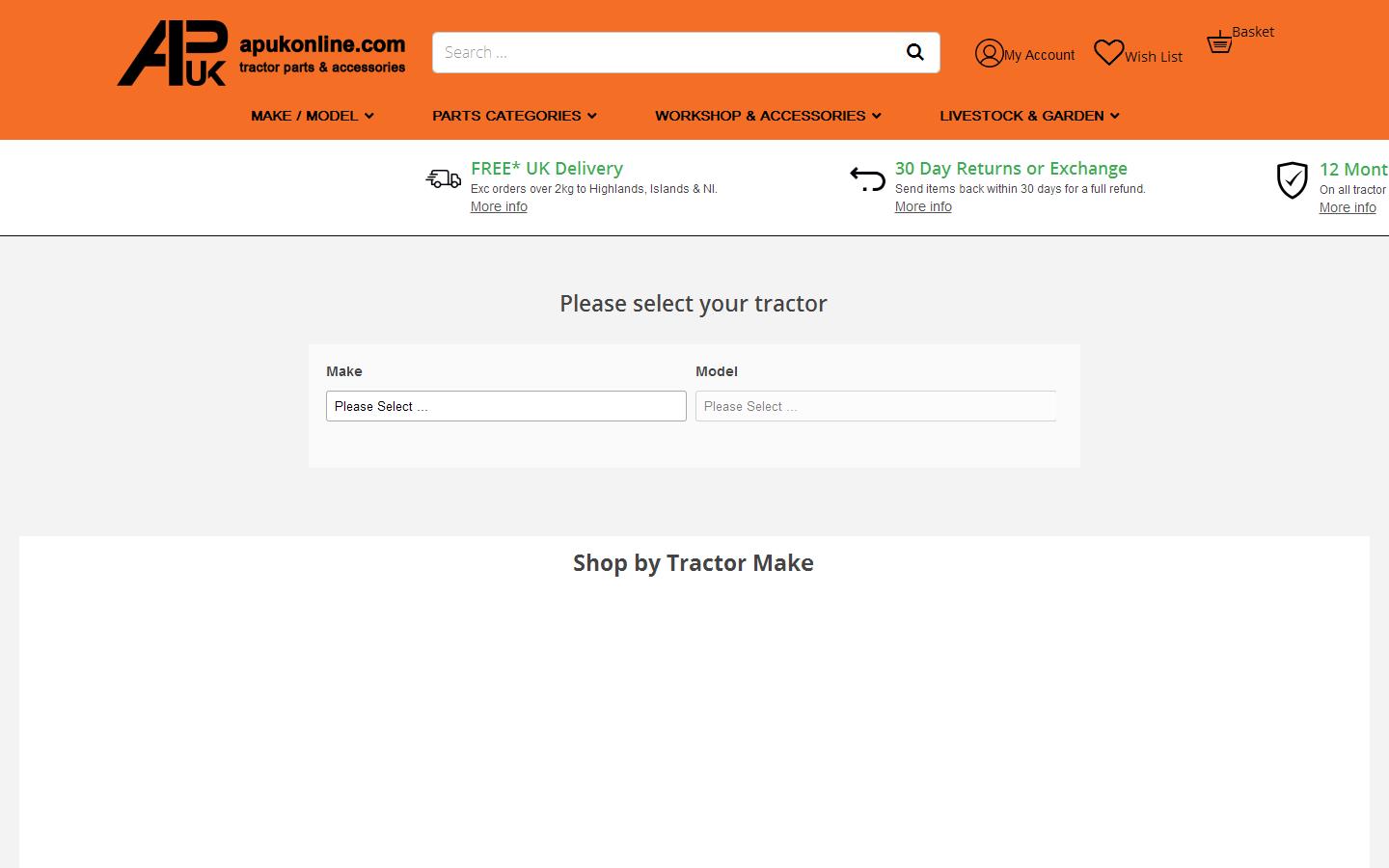 Agri Parts UK Ltd Website