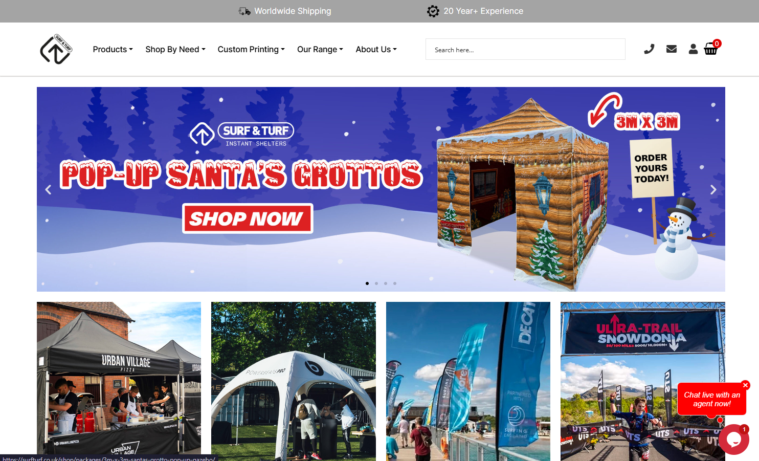 Surf & Turf Instant Shelters Ltd Website