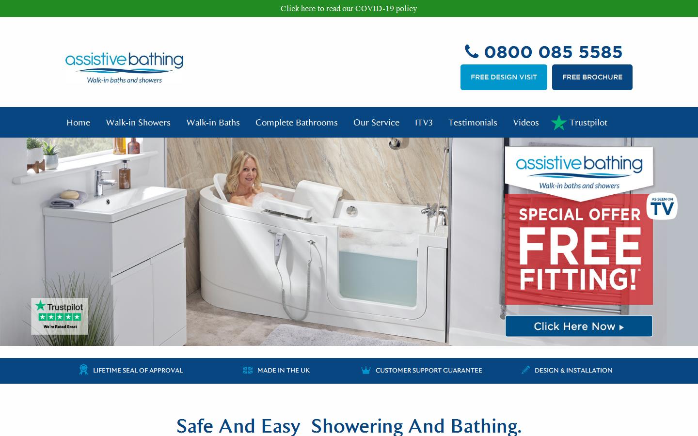 Assistive Bathing Ltd Website
