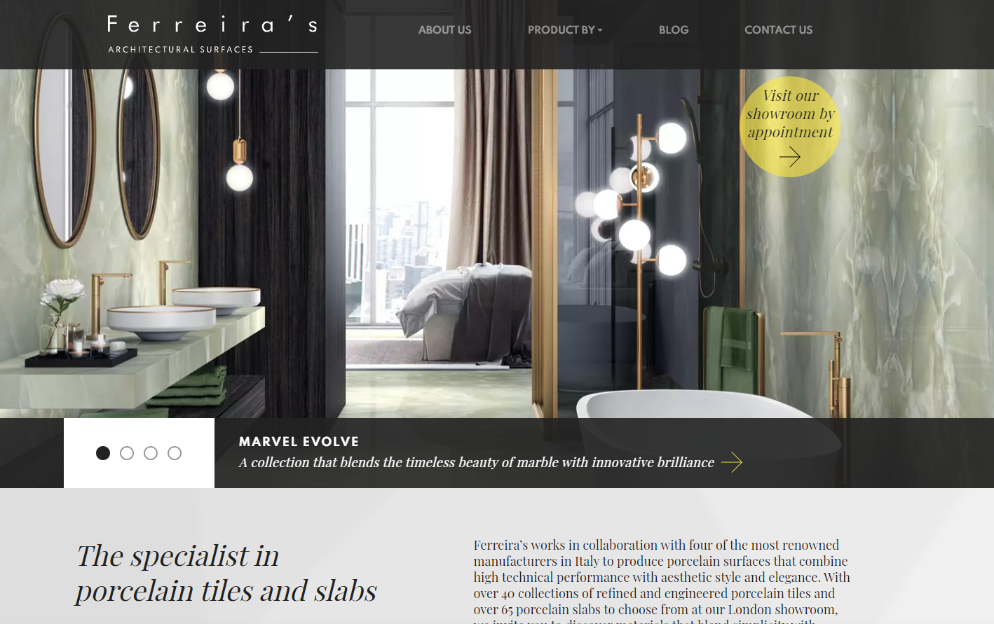 Ferreira&rsquo;s Architectural Surfaces Website