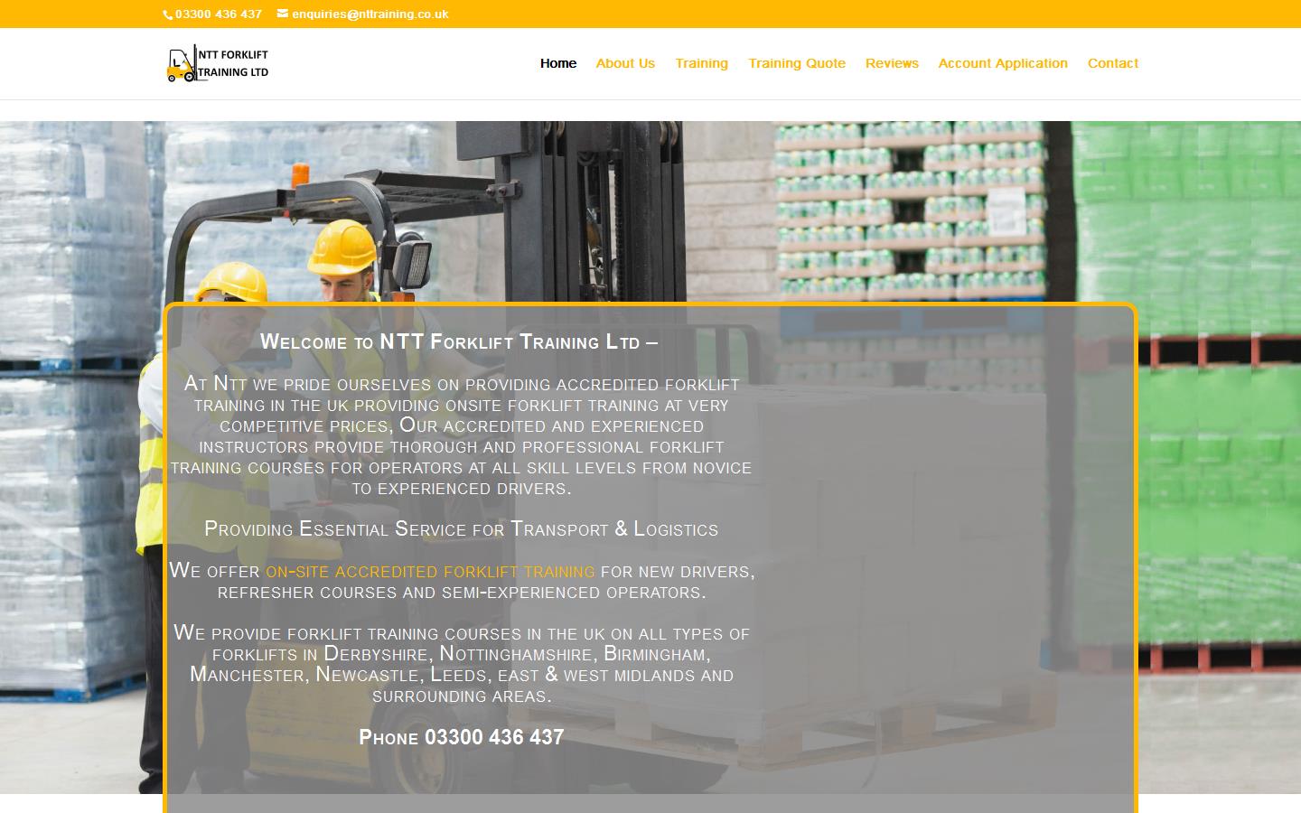 NTT Forklift Training Ltd Website