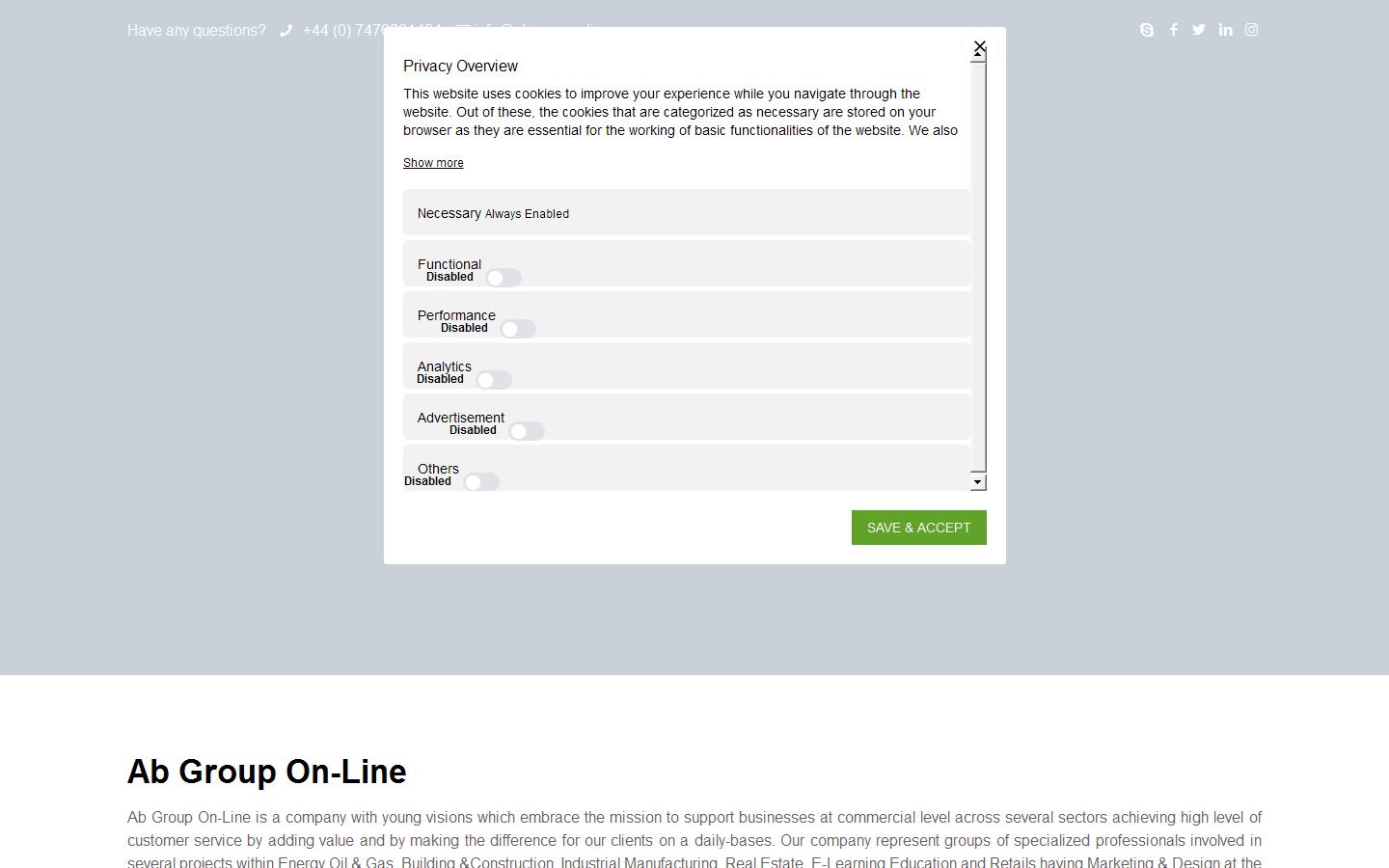 AB Group Online Limited Website