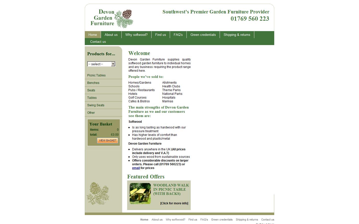Devon Garden Furniture Website