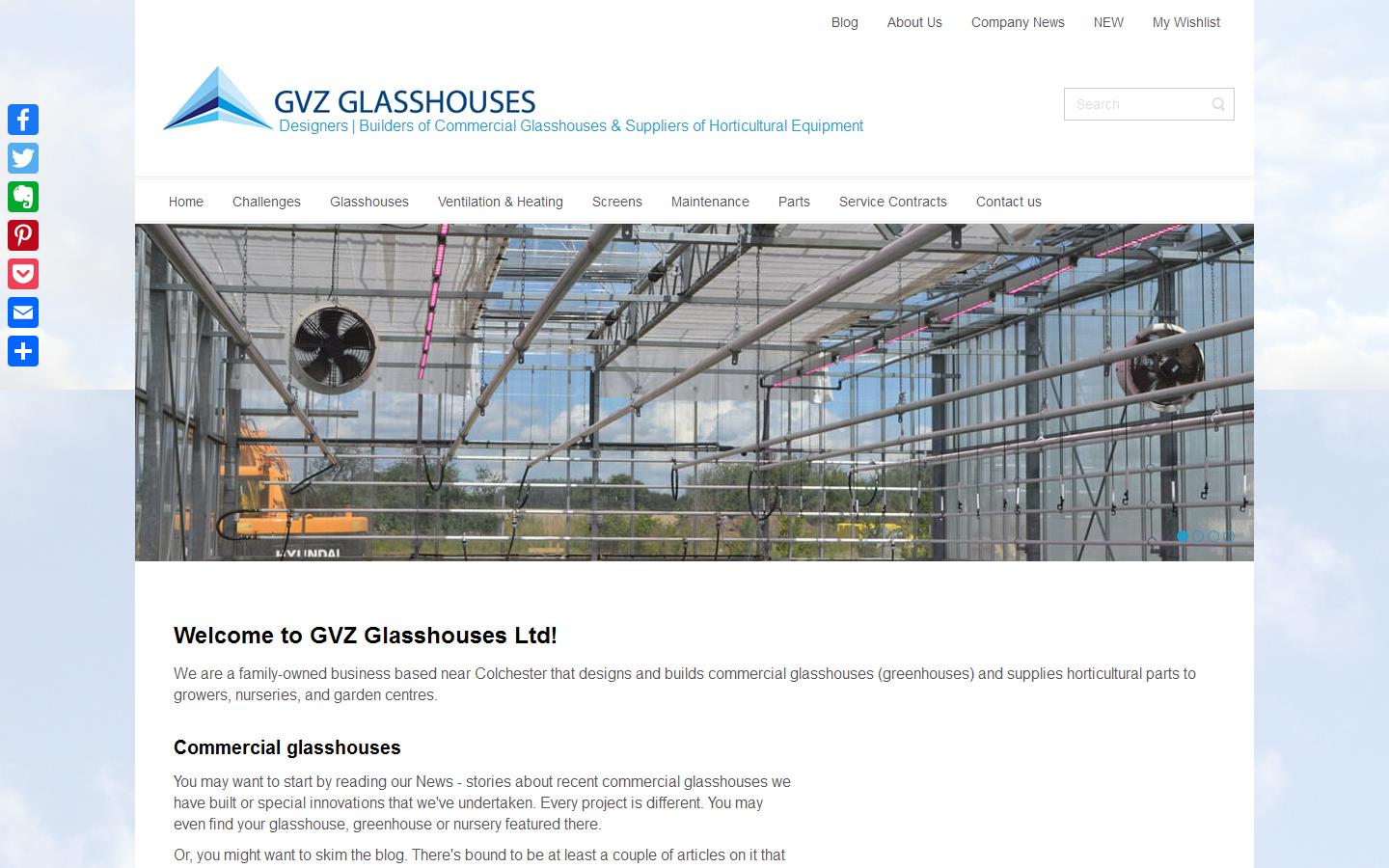GVZ Glasshouses Ltd Website