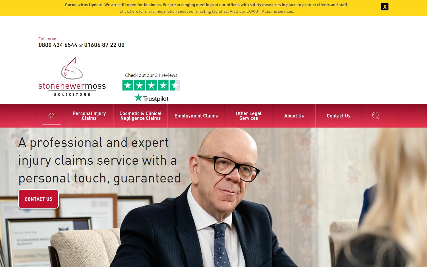 Stonehewer Moss Solicitors Website