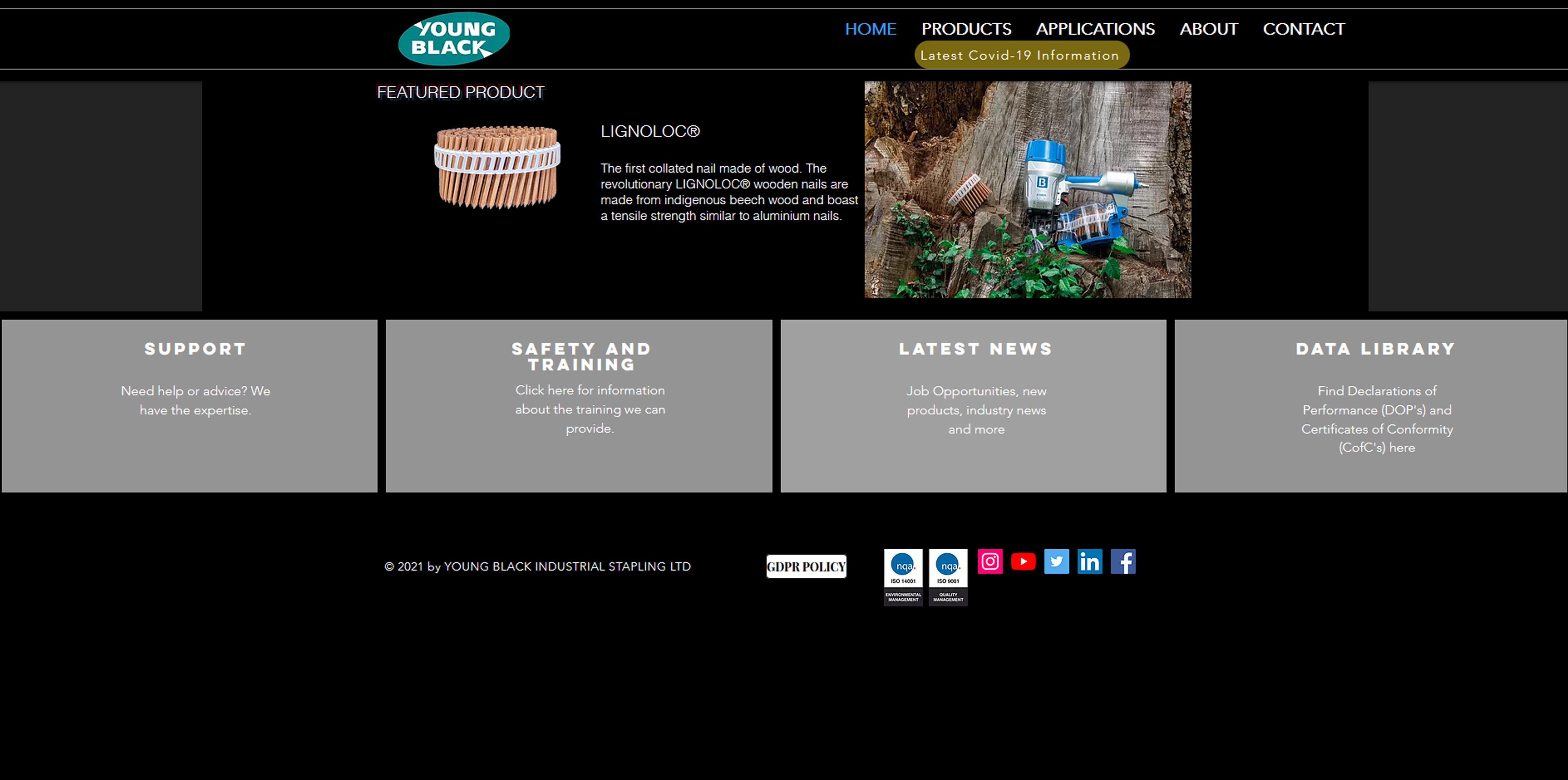 Young Black Industrial Stapling Ltd Website