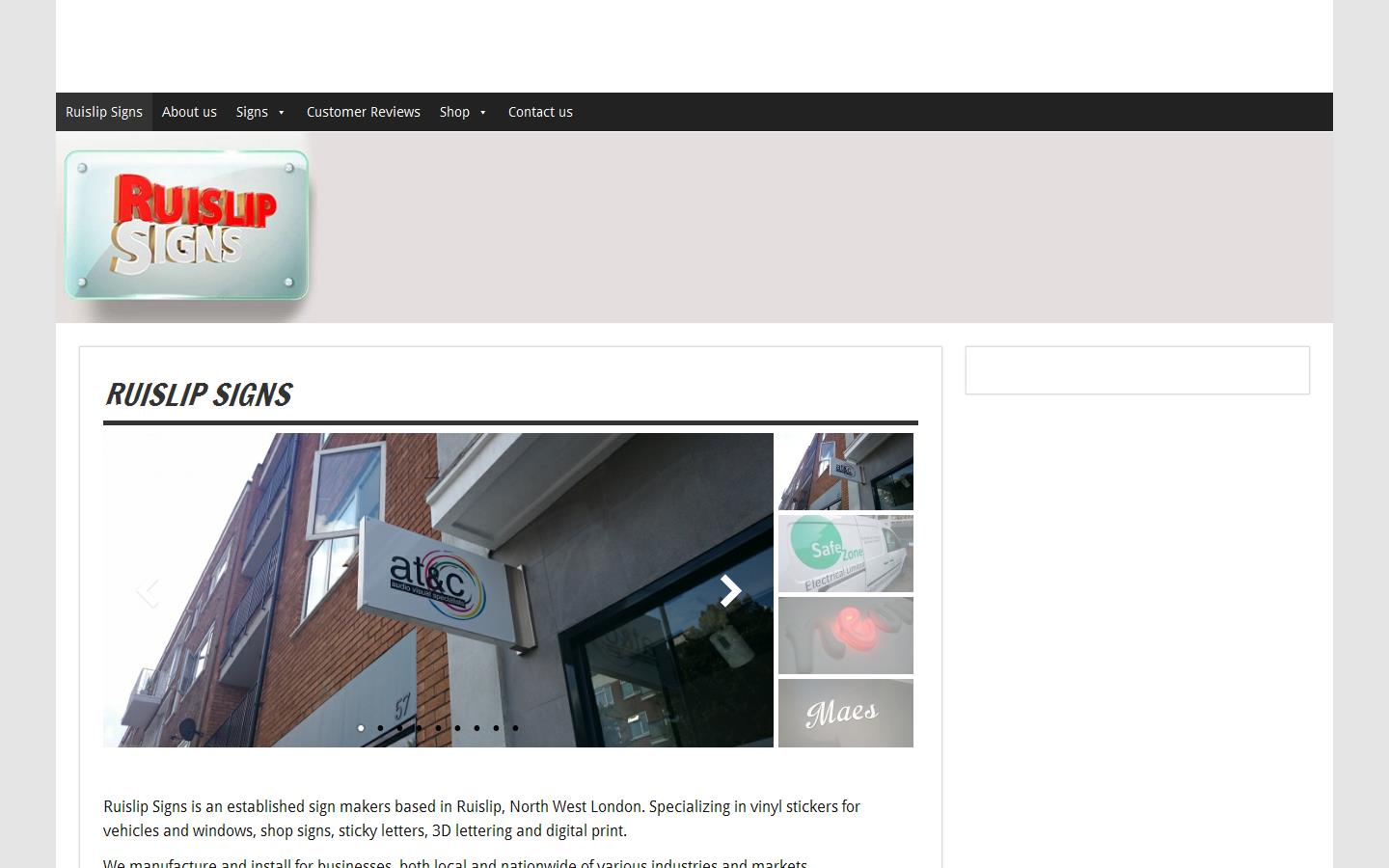 Ruislip Signs Website