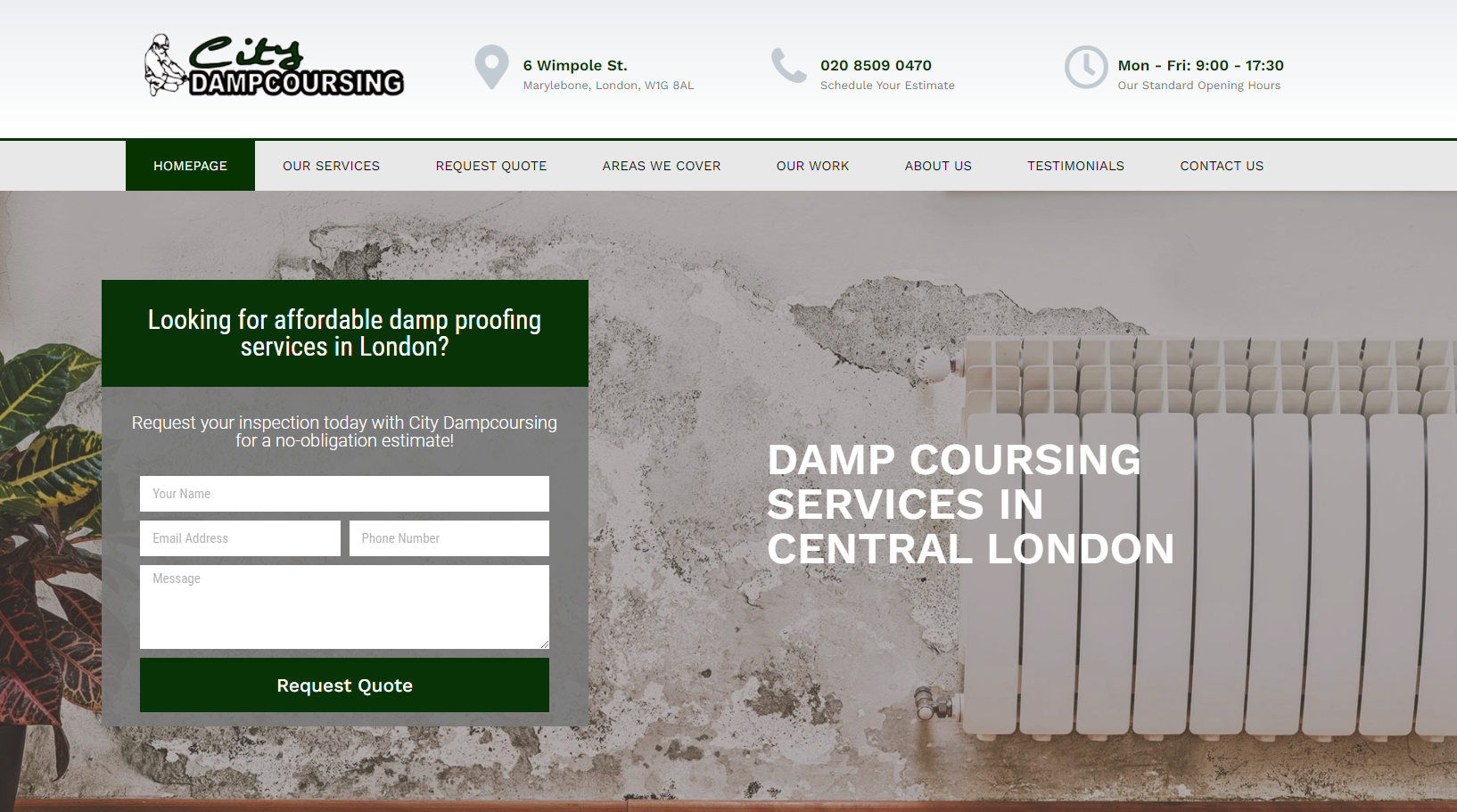 City Dampcoursing Website