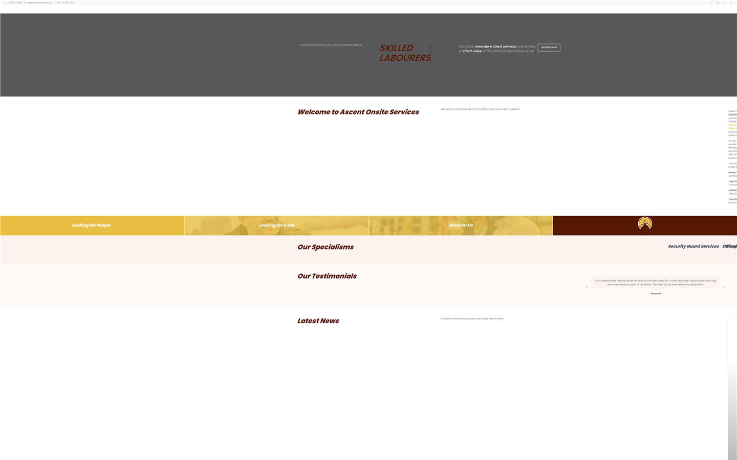 Ascent Onsite Services Website