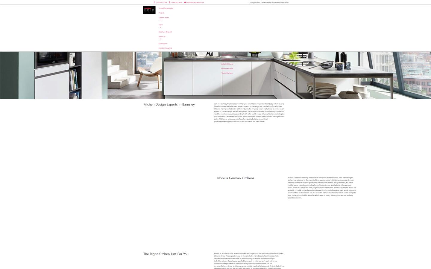 Bold Kitchens Website