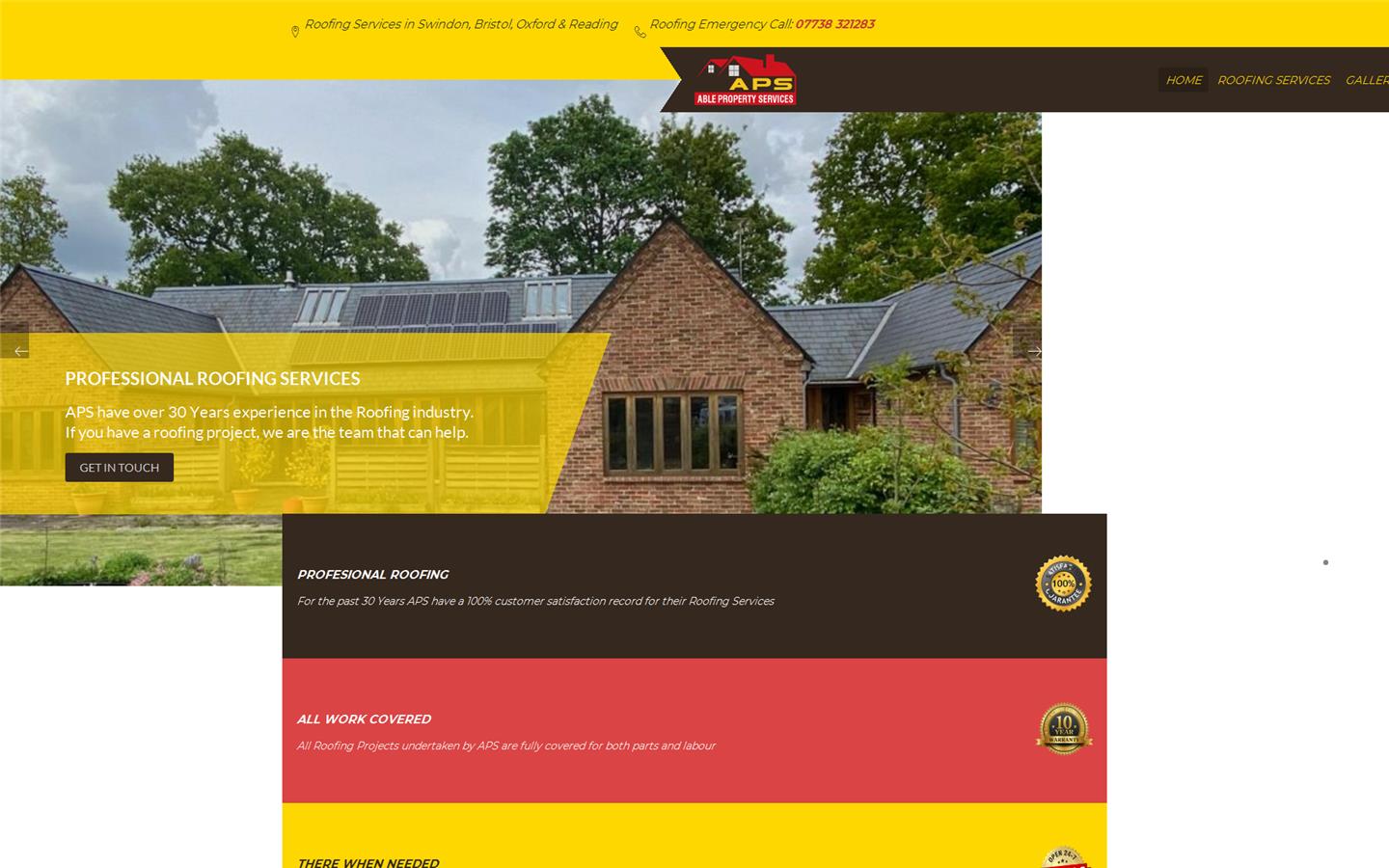 A.P.S Roofing Website