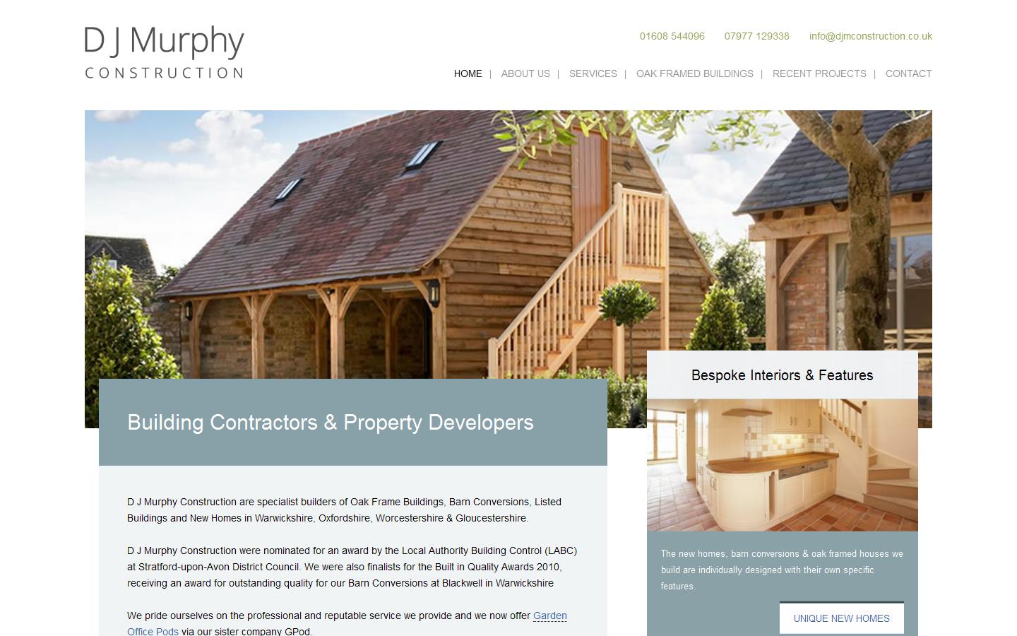 D J Murphy Construction Website