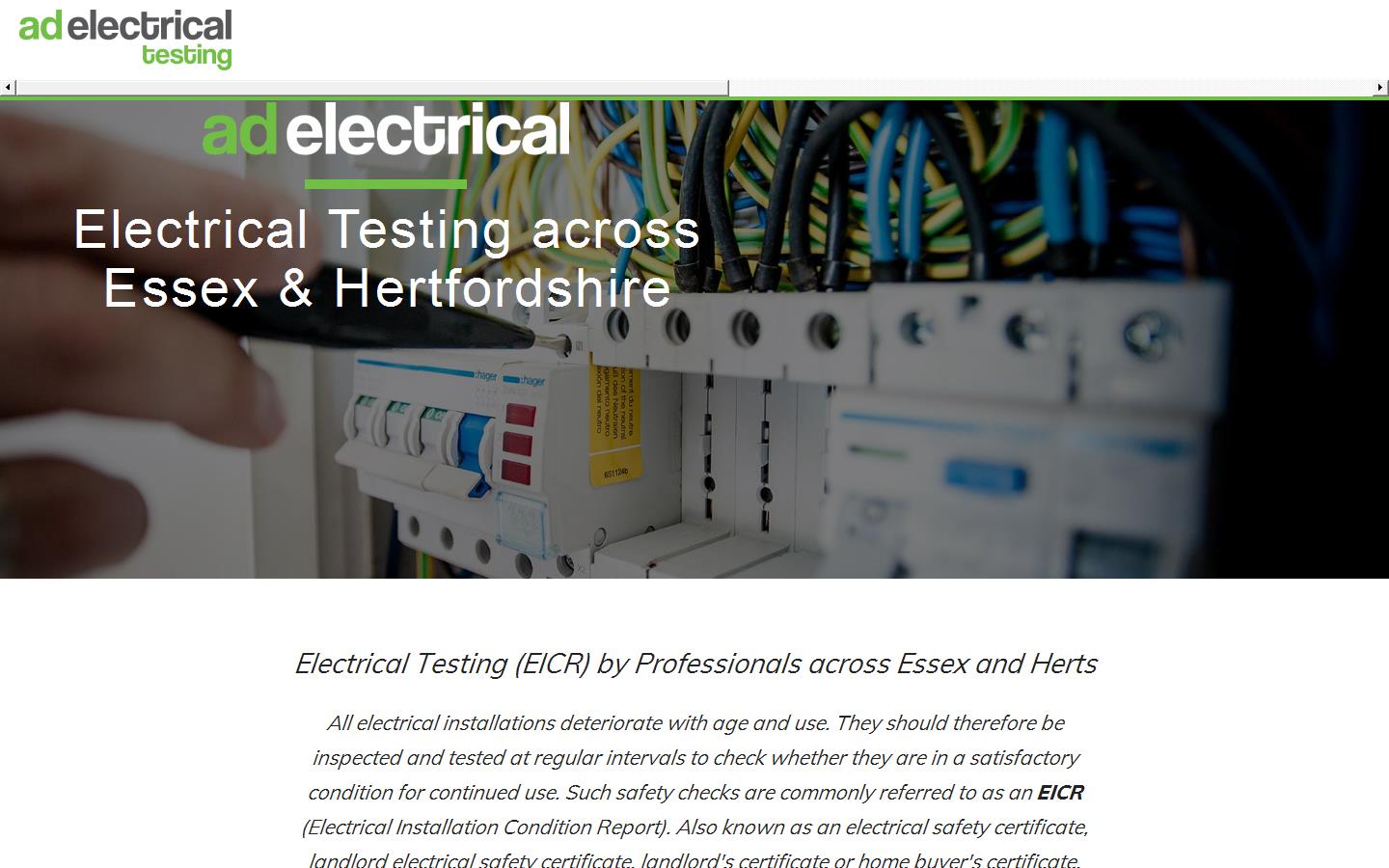 AD Electrical Testing Website