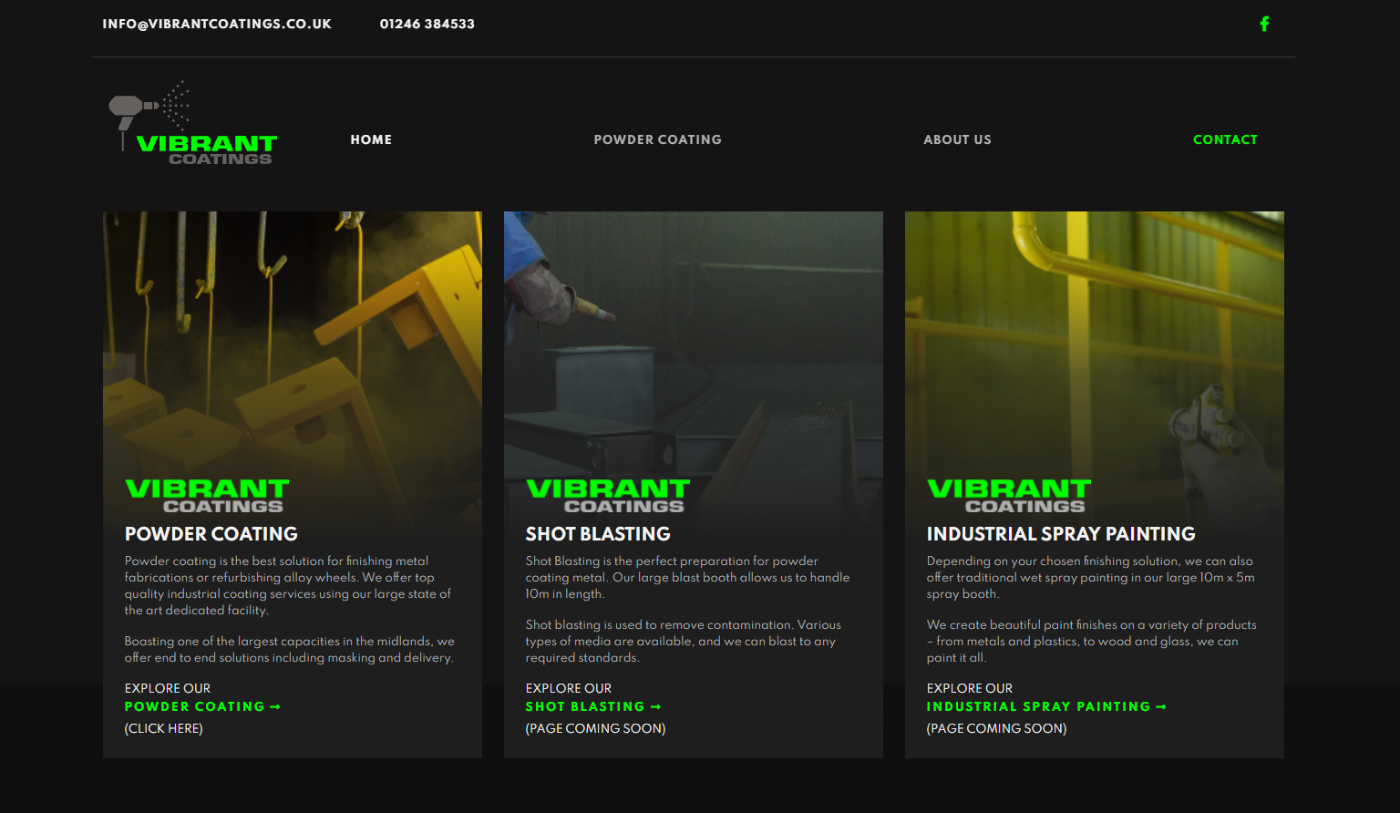 Vibrant Coatings Ltd Website