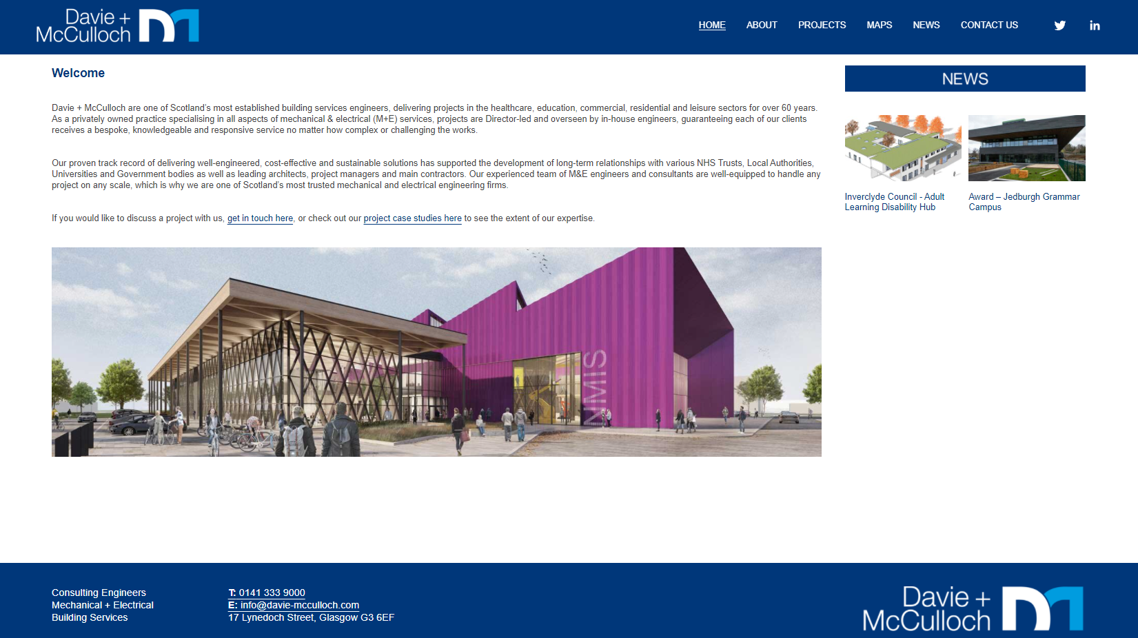 Davie + McCulloch Website