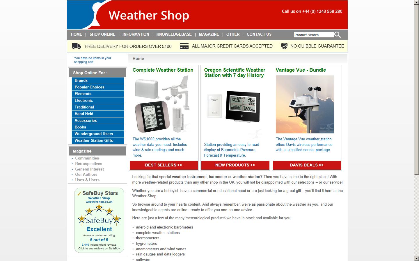 Weather Shop Website