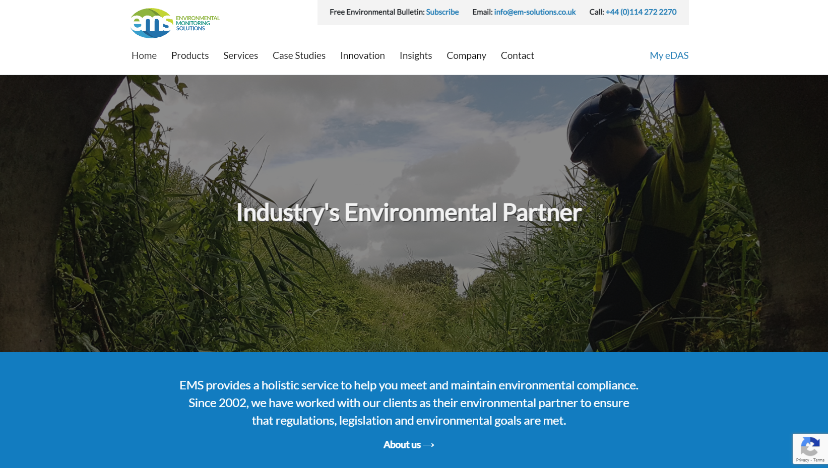 Environmental Monitoring Solutions Ltd Website