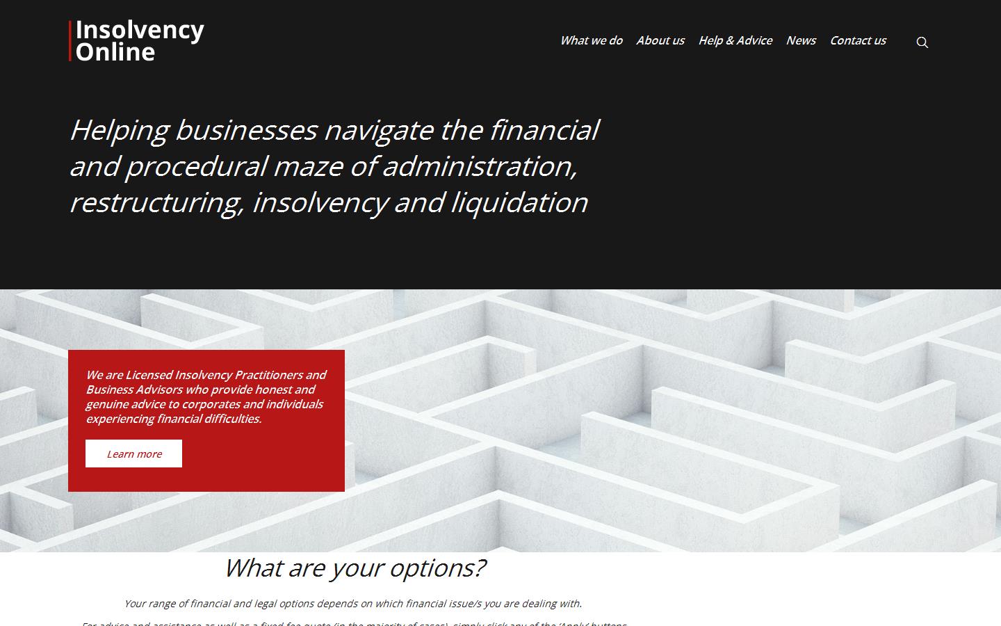 Insolvency Online Website