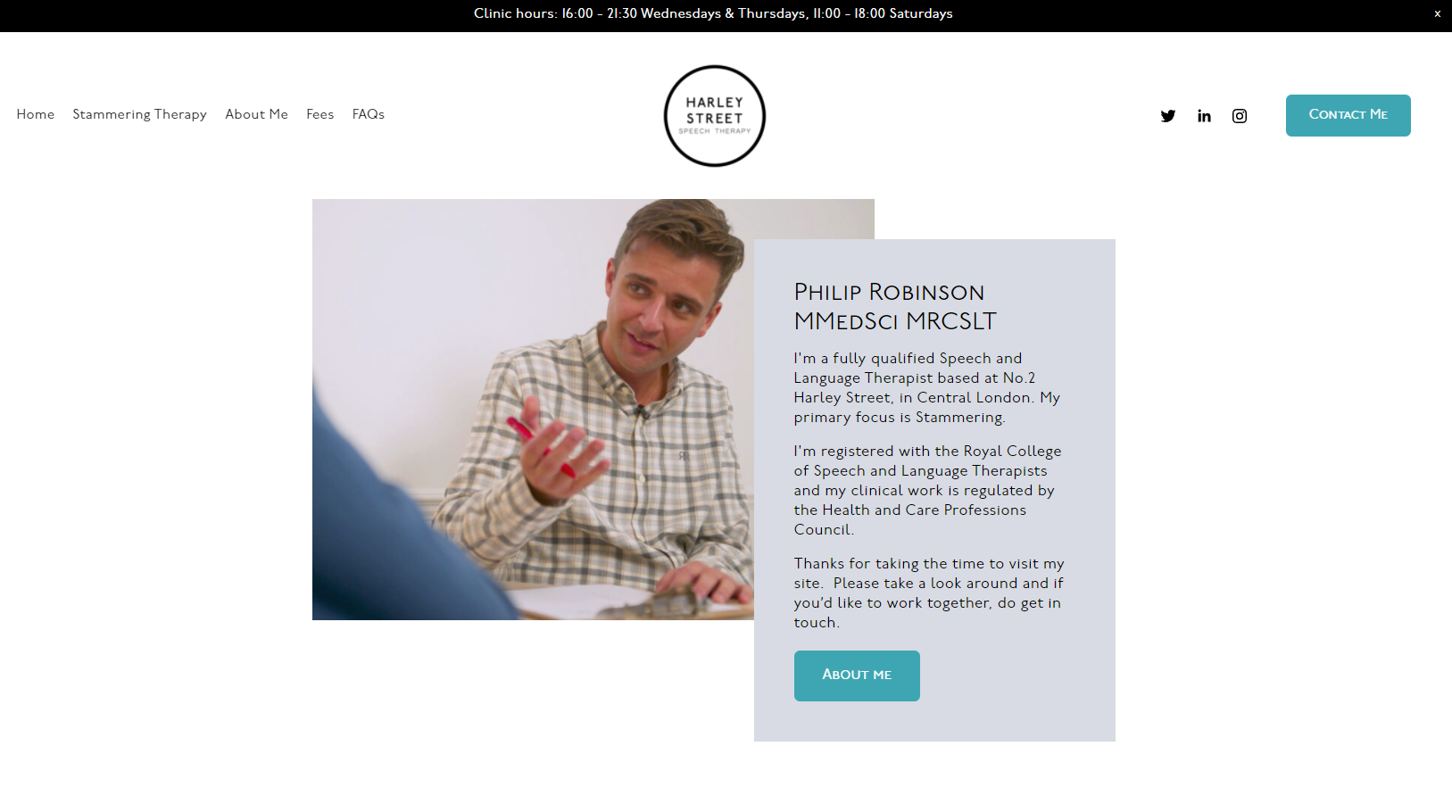 Harley Street Speech Therapy Website