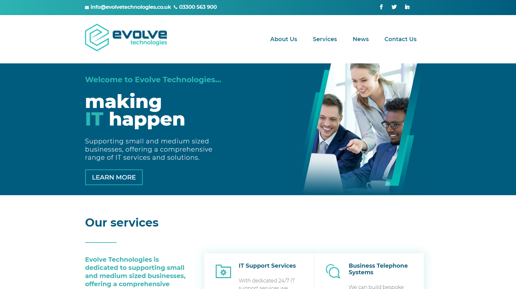 Evolve Technologies Group Limited Website