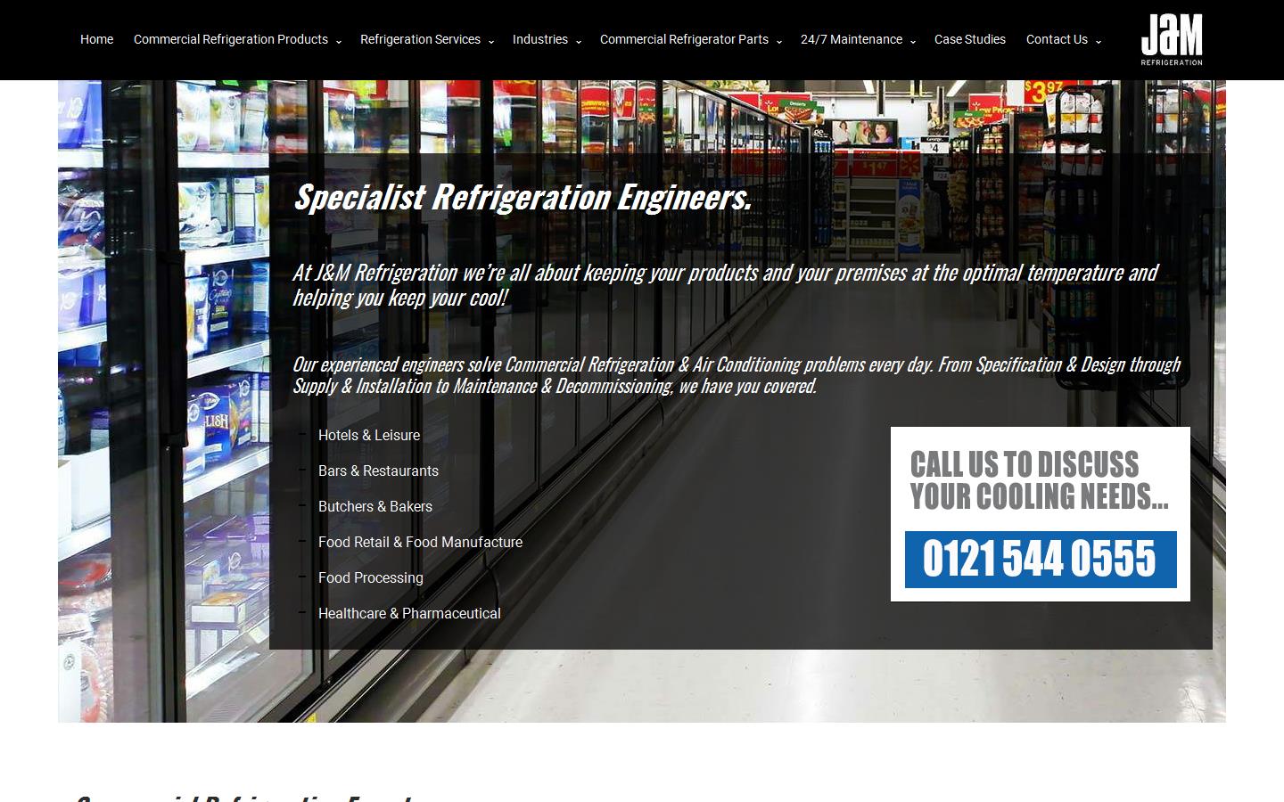 J&M Refrigeration Website