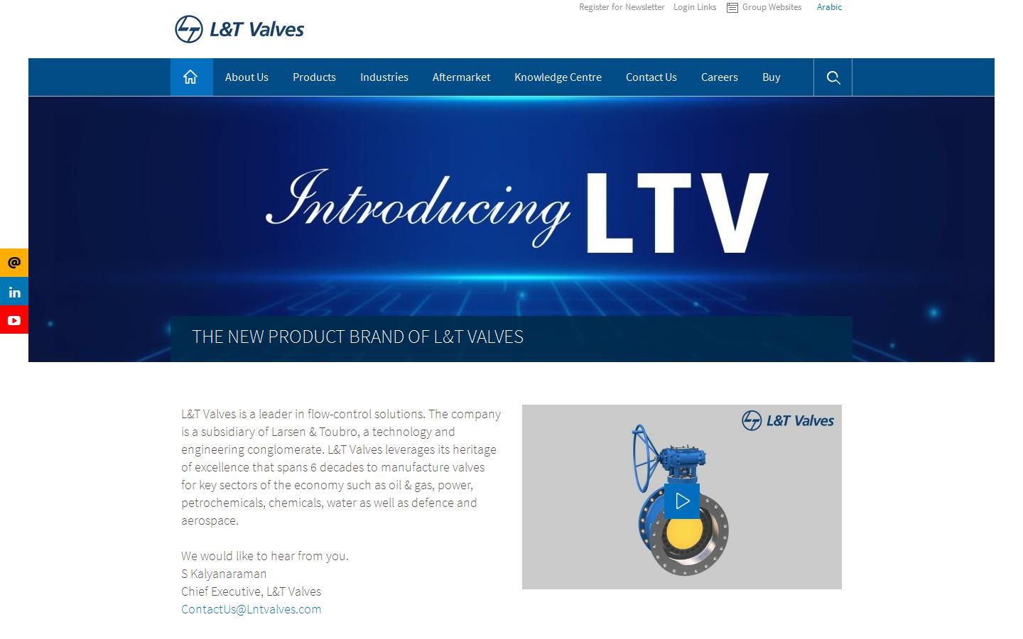 L&T Valves Website
