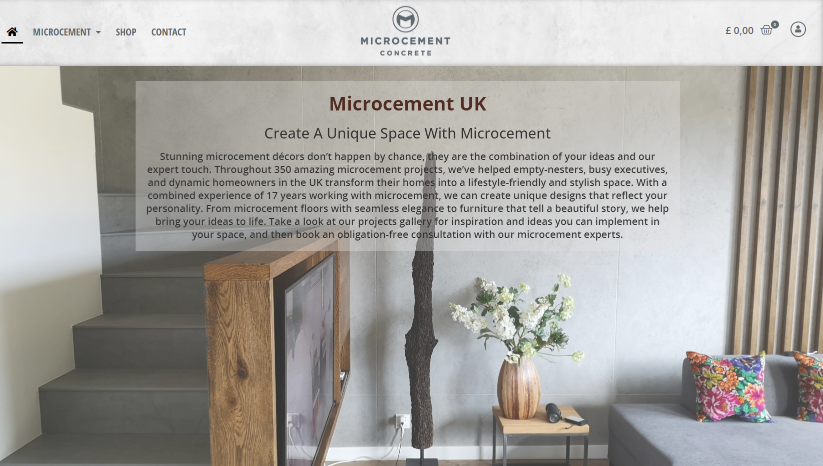 Microcement Supplier UK Website