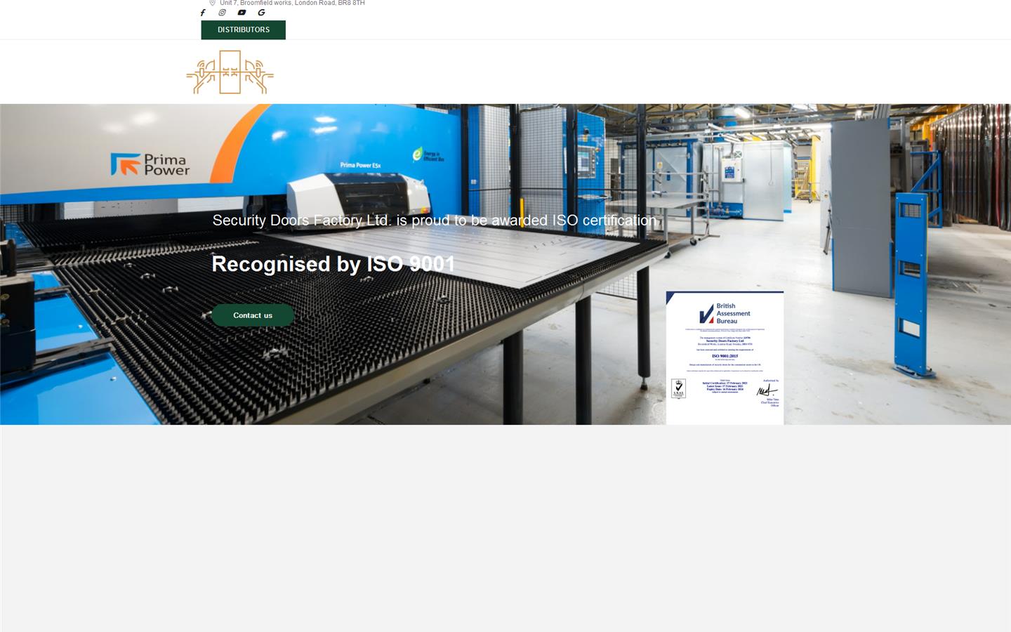 Security Doors Factory Website