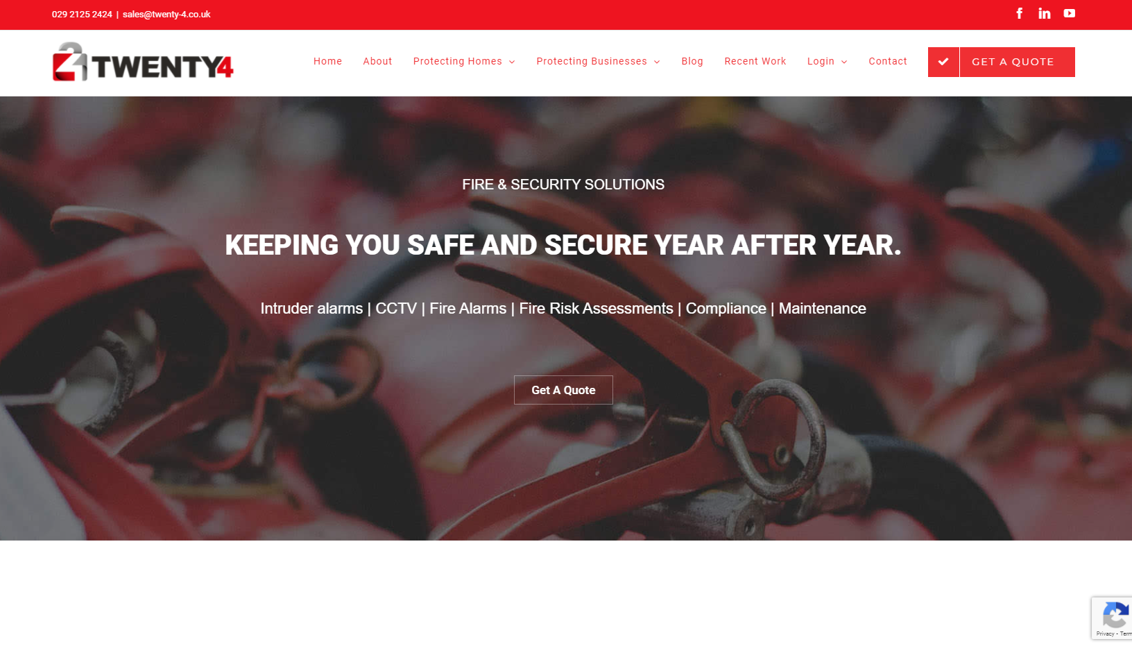 Twenty4 Fire & Security Ltd Website