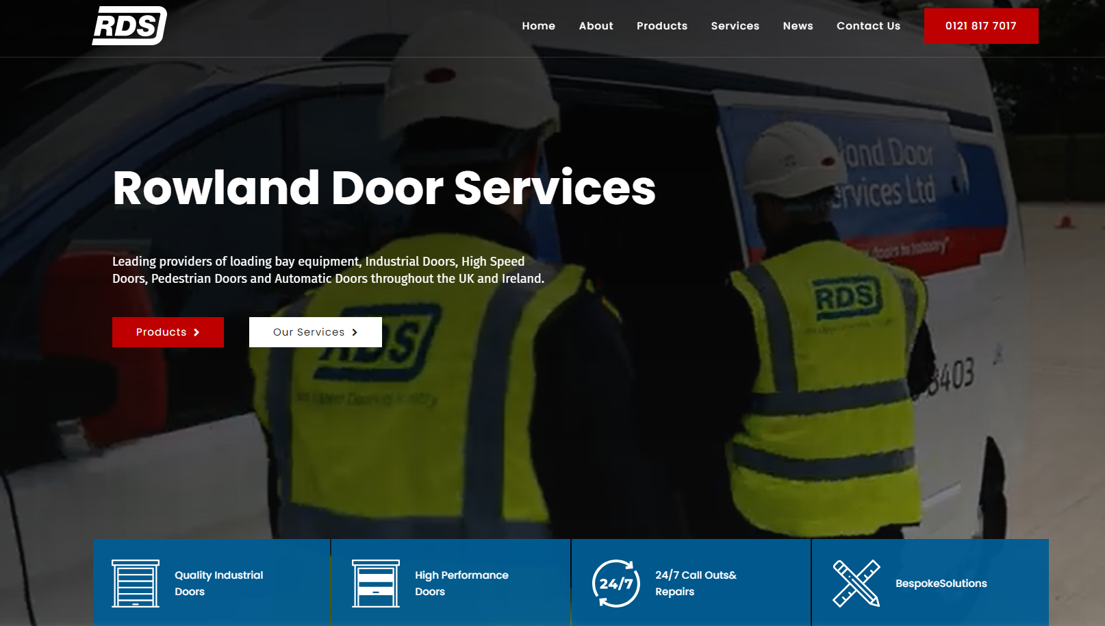Rowland Door Services Website