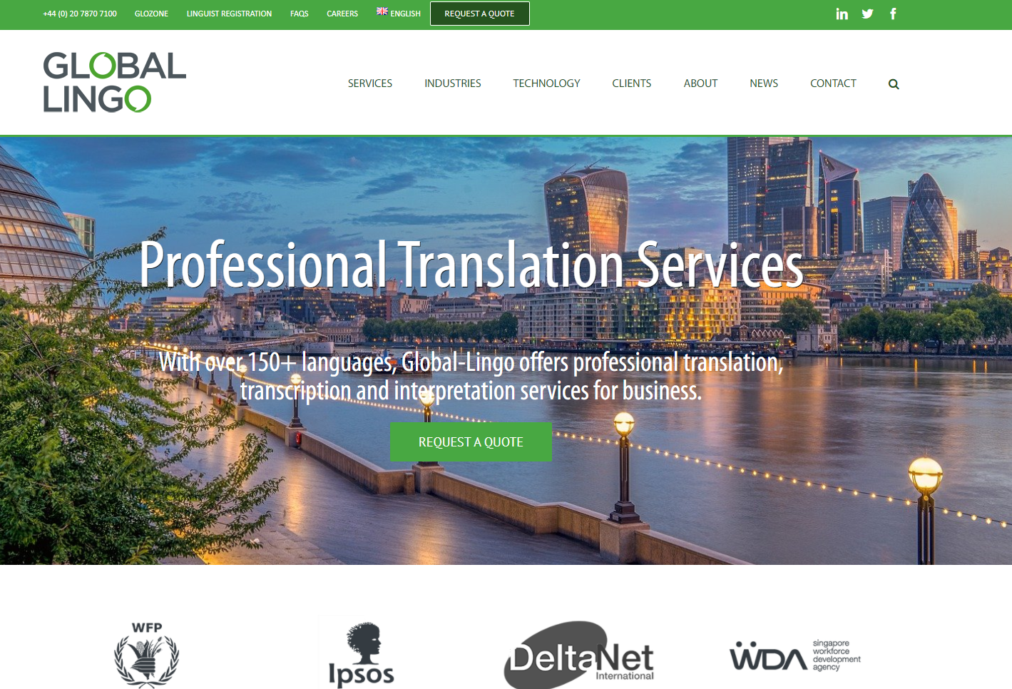 Global Lingo Ltd Website